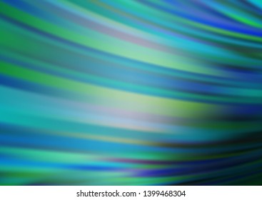 Light BLUE vector pattern with curved circles. A completely new color illustration in marble style. The template for cell phone backgrounds.