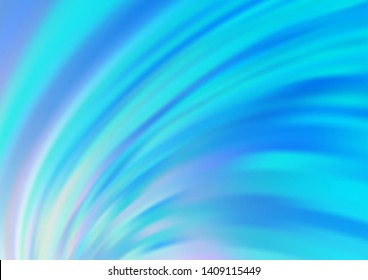 Light BLUE vector pattern with curved circles. Creative illustration in halftone marble style with gradient. A completely new marble design for your business.