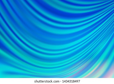 Light BLUE vector pattern with curved circles. A sample with blurred bubble shapes. The elegant pattern for brand book.