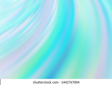 Light BLUE vector pattern with curved circles. Colorful illustration in abstract marble style with gradient. The best blurred design for your business.