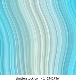 Light BLUE vector pattern with curved lines. Colorful geometric sample with gradient curves.  Pattern for busines booklets, leaflets