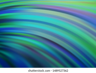 Light BLUE vector pattern with curved circles. Geometric illustration in marble style with gradient.  A completely new template for your business design.