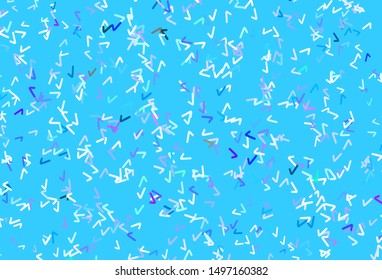 Light BLUE vector pattern with curved lines. Colorful illustration in abstract style with gradient. A completely new template for your design.