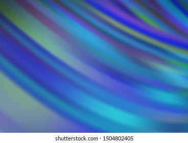 Light BLUE vector pattern with curved circles. A sample with blurred bubble shapes. Brand new design for your ads, poster, banner.