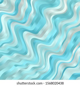 Light BLUE vector pattern with curved lines. Illustration in abstract style with gradient curved.  Smart design for your promotions.