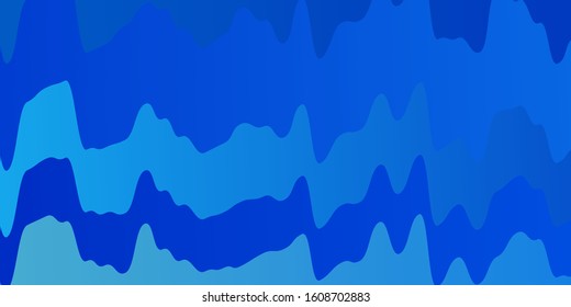 Light BLUE vector pattern with curved lines. Colorful illustration in abstract style with bent lines. Best design for your posters, banners.