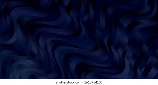 Light BLUE vector pattern with curved lines. Colorful illustration with curved lines. Pattern for websites, landing pages.