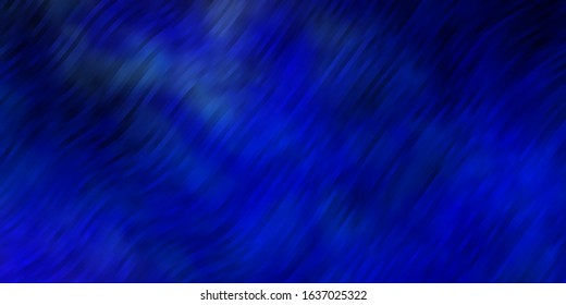 Light BLUE vector pattern with curved lines. Colorful illustration with curved lines. Pattern for booklets, leaflets.