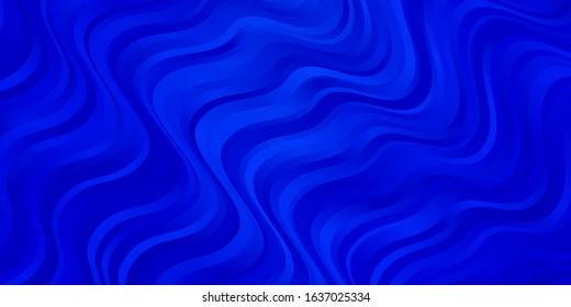 Light BLUE vector pattern with curved lines. Colorful illustration in abstract style with bent lines. Best design for your ad, poster, banner.