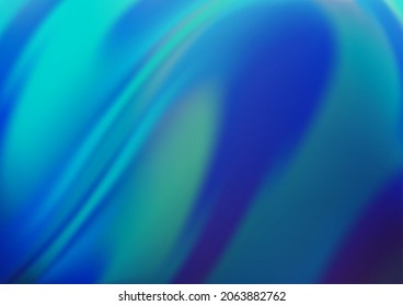 Light BLUE vector pattern with curved circles. A completely new color illustration in marble style. A completely new template for your business design.