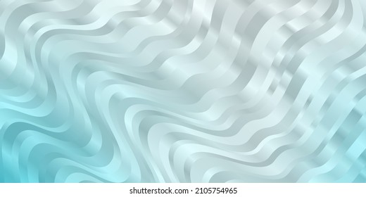 Light BLUE vector pattern with curved lines. Colorful geometric sample with gradient curves.  Pattern for commercials, ads.