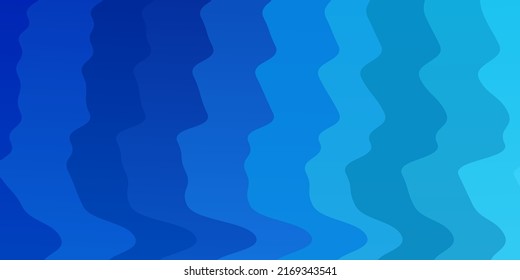 Light BLUE vector pattern with curved lines. Abstract illustration with bandy gradient lines. Pattern for booklets, leaflets.