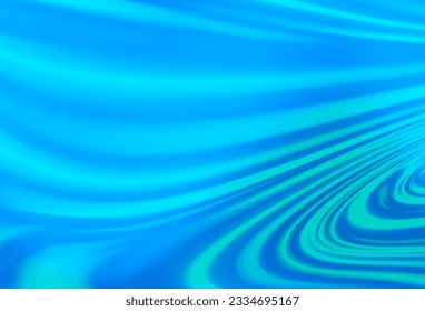 Light BLUE vector pattern with curved circles. Modern gradient abstract illustration with bandy lines. A completely new template for your business design.