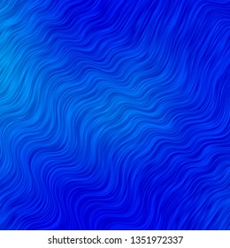 Light BLUE vector pattern with curves. Bright sample with colorful bent lines, shapes. Design for your business promotion.
