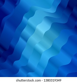 Light BLUE vector pattern with curves. Bright illustration with gradient circular arcs. Pattern for websites, landing pages.