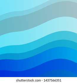 Light BLUE vector pattern with curves. Abstract illustration with bandy gradient lines. Pattern for websites, landing pages.