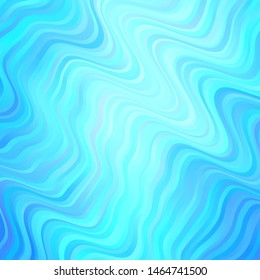 Light BLUE vector pattern with curves. Abstract illustration with bandy gradient lines. Pattern for ads, commercials.