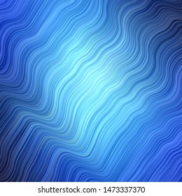 Light BLUE vector pattern with curves. Bright illustration with gradient circular arcs. Pattern for commercials, ads.