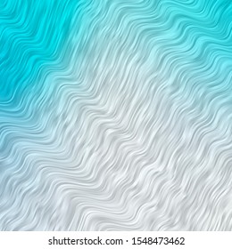 Light BLUE vector pattern with curves. Illustration in abstract style with gradient curved.  Template for your UI design.