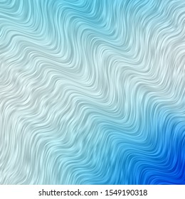 Light BLUE vector pattern with curves. Abstract illustration with gradient bows. Pattern for websites, landing pages.