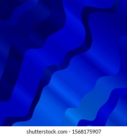 Light BLUE vector pattern with curves. Colorful illustration in circular style with lines. Template for cellphones.