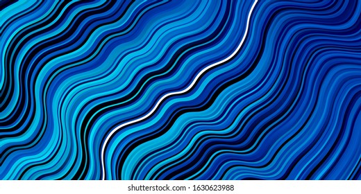 Light BLUE vector pattern with curves. Gradient illustration in simple style with bows. Pattern for websites, landing pages.