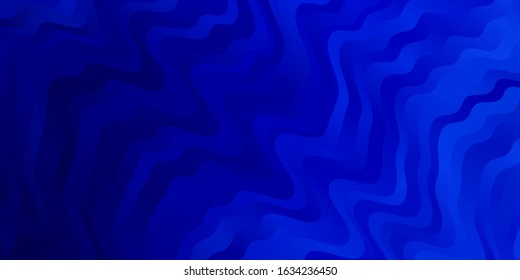 Light BLUE vector pattern with curves. Colorful abstract illustration with gradient curves. Pattern for websites, landing pages.