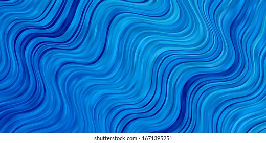 Light BLUE vector pattern with curves. Gradient illustration in simple style with bows. Pattern for websites, landing pages.