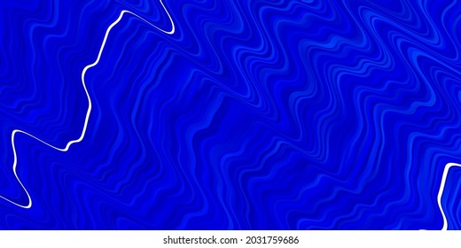 Light BLUE vector pattern with curves. Bright sample with colorful bent lines, shapes. Pattern for booklets, leaflets.