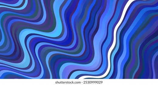 Light BLUE vector pattern with curves. Abstract gradient illustration with wry lines. Pattern for websites, landing pages.