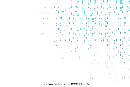 Light BLUE vector pattern with Digit symbols. Shining colorful illustration with isolated Digit signs. Template can be used as a background for ads of typography.