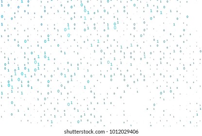 Light BLUE vector pattern with Digit symbols. Blurred design in simple style with collection of numerals. Template can be used as a background for ads of typography.