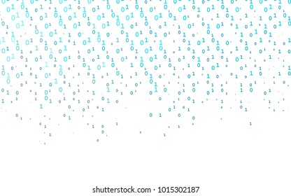 Light BLUE vector pattern with Digit symbols. Colored mathematic signs with gradient on white background. The pattern can be used for school, grammar websites.