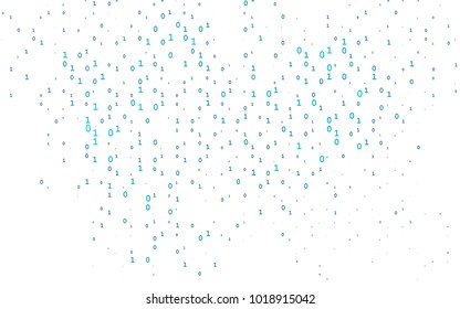 Light BLUE vector pattern with Digit symbols. Abstract illustration with colored algebra signs. Template can be used as a background for ads of typography.
