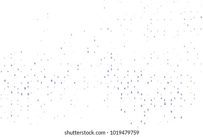 Light BLUE vector pattern with Digit symbols. Colored mathematic signs with gradient on white background. The pattern can be used for ad, booklets, leaflets of education.