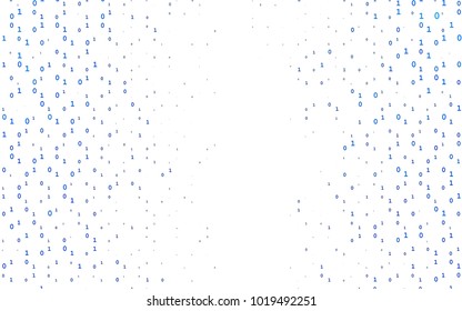 Light BLUE vector pattern with Digit symbols. Modern geometrical illustration with numerals. The pattern can be used for ad, booklets, leaflets of education.