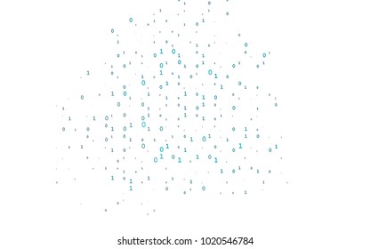 Light BLUE vector pattern with Digit symbols. Shining colorful illustration with isolated Digit signs. The pattern can be used for ad, booklets, leaflets of education.