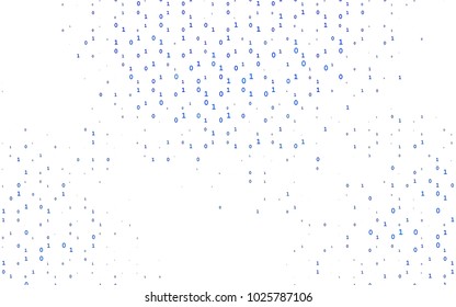 Light BLUE vector pattern with Digit symbols. Abstract illustration with colored algebra signs. Template can be used as a background for ads of typography.