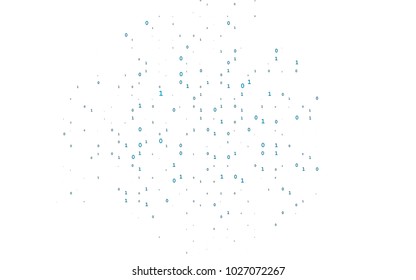 Light BLUE vector pattern with Digit symbols. Abstract illustration with colored algebra signs. The pattern can be used as ads, poster, banner for books.