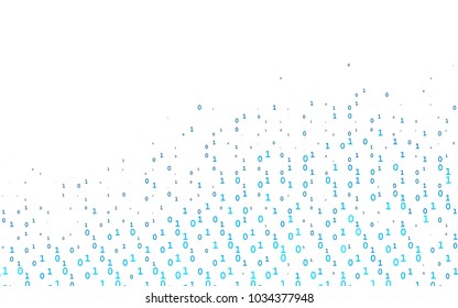 Light BLUE vector pattern with Digit symbols. Blurred design in simple style with collection of numerals. The pattern can be used for ad, booklets, leaflets of education.
