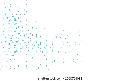 Light BLUE vector pattern with Digit symbols. Colored mathematic signs with gradient on white background. The pattern can be used for ad, booklets, leaflets of education.