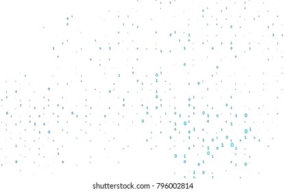 Light BLUE vector pattern with Digit symbols. Blurred design in simple style with collection of numerals. Best design for your ad, poster, banner of math college.