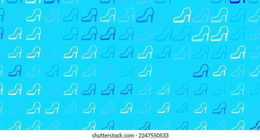 Light blue vector pattern with feminism elements. Illustration with signs of women's strength and power. Best design to show the power of women.