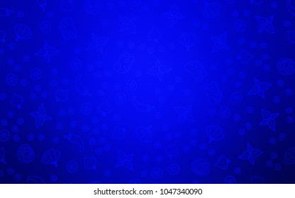 Light BLUE vector pattern with fresh ingredients. Blurred decorative design of snacks in doodle style. Template for meal cooking in kitchen.