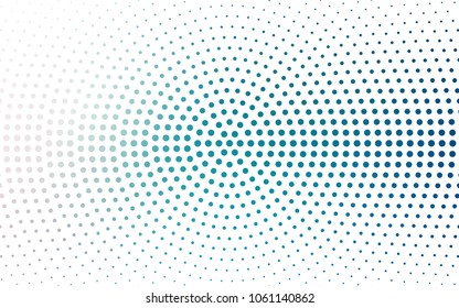 Light BLUE vector pattern of geometric circle shapes. Colorful mosaic banner. Geometric background with colored disks.