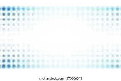 Light BLUE vector pattern of geometric circle shapes. Colorful mosaic banner. Geometric background with colored disks.