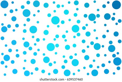 Light BLUE vector pattern of geometric circle shapes. Colorful mosaic banner. Geometric background with colored disks.