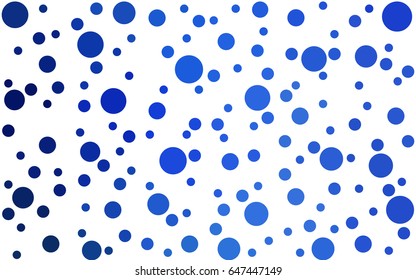 Light BLUE vector pattern of geometric circle shapes. Colorful mosaic banner. Geometric background with colored disks.