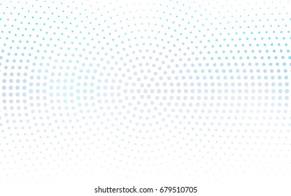 Light BLUE vector pattern of geometric circle shapes. Colorful mosaic banner. Geometric background with colored disks.