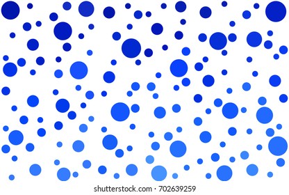 Light BLUE vector pattern of geometric circle shapes. Colorful mosaic banner. Geometric background with colored disks.